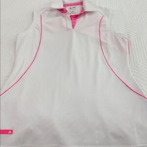 Adidas Puremotion Pink and White Polo